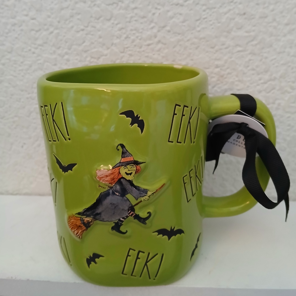 Green Halloween Witch Mug
